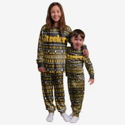FOCO Pittsburgh Steelers Youth Family Holiday Pajamas