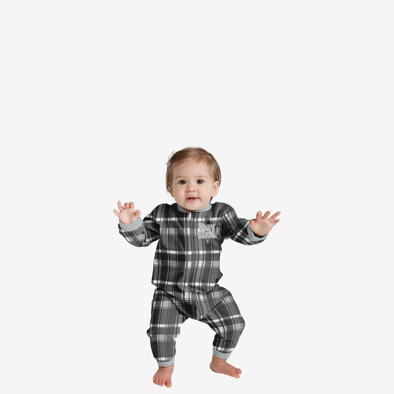 FOCO Las Vegas Raiders Infant Plaid Family Holiday Pajamas 3 FOCO Las Vegas Raiders Infant Plaid Family Holiday Pajamas