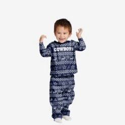 FOCO Dallas Cowboys Toddler Ugly Pattern Family Holiday Pajamas