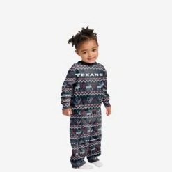 FOCO Houston Texans Toddler Ugly Pattern Family Holiday Pajamas