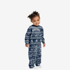 FOCO New York Yankees Toddler Ugly Pattern Family Holiday Pajamas
