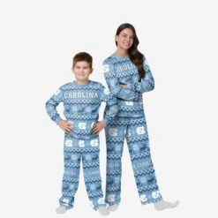 FOCO North Carolina Tar Heels Youth Ugly Pattern Family Holiday Pajamas