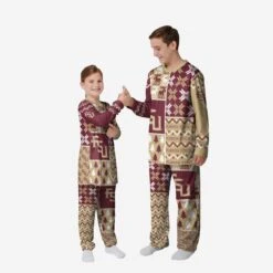 FOCO Florida State Seminoles Youth Busy Block Family Holiday Pajamas