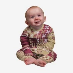 FOCO Florida State Seminoles Infant Busy Block Family Holiday Pajamas