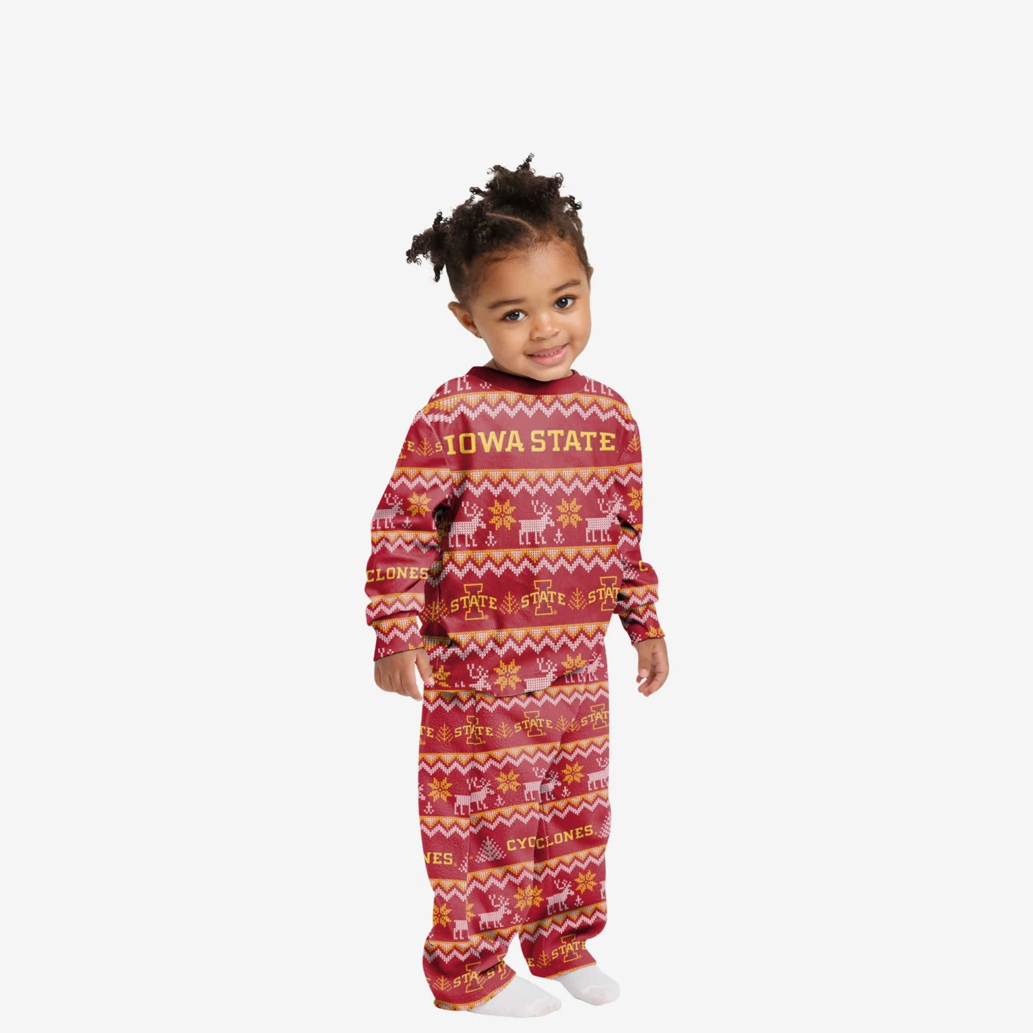 FOCO Iowa State Cyclones Toddler Ugly Pattern Family Holiday Pajamas 3 FOCO Iowa State Cyclones Toddler Ugly Pattern Family Holiday Pajamas