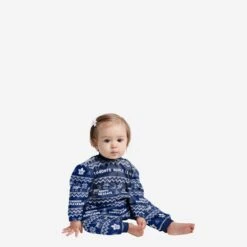 FOCO Toronto Maple Leafs Infant Ugly Pattern Family Holiday Pajamas