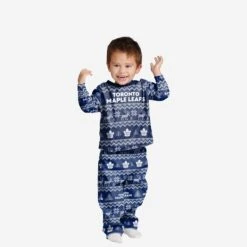 FOCO Toronto Maple Leafs Toddler Ugly Pattern Family Holiday Pajamas