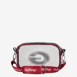 FOCO Georgia Bulldogs Team Stripe Clear Crossbody Bag -FOCO Shop BGCLRNCTMSTPCAMGA g5