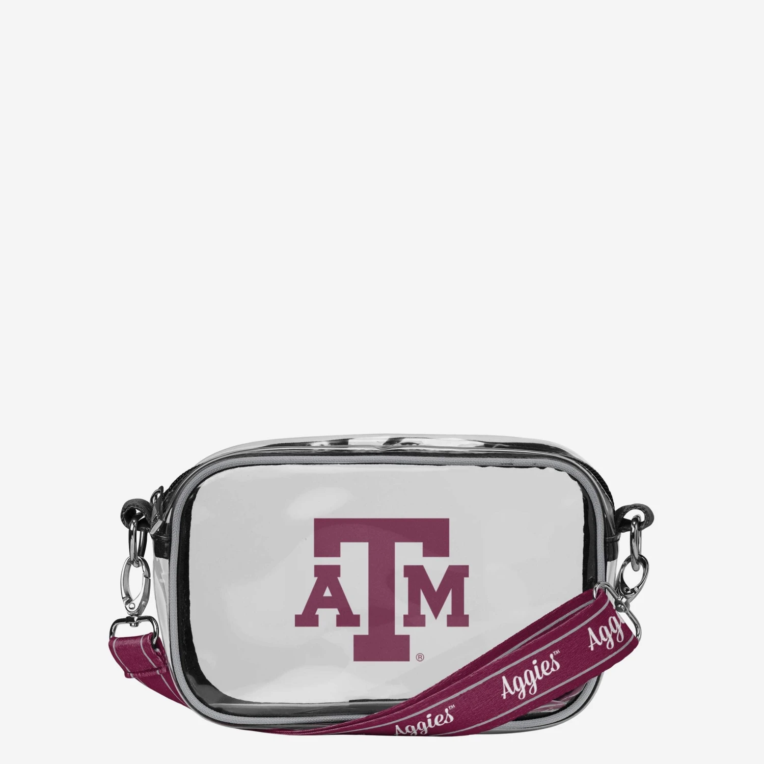 FOCO Texas A&M Aggies Team Stripe Clear Crossbody Bag 3 FOCO Texas A&M Aggies Team Stripe Clear Crossbody Bag