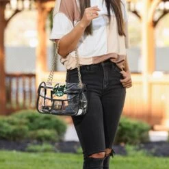 FOCO New York Jets Clear Crossbody Chain Bag -FOCO Shop BGCLRNFFSHNJ g3