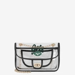 FOCO New York Jets Clear Crossbody Chain Bag