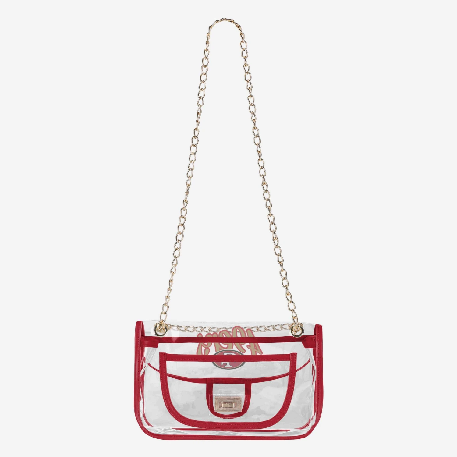 FOCO San Francisco 49ers Clear Crossbody Chain Bag 6 FOCO San Francisco 49ers Clear Crossbody Chain Bag - Image 4