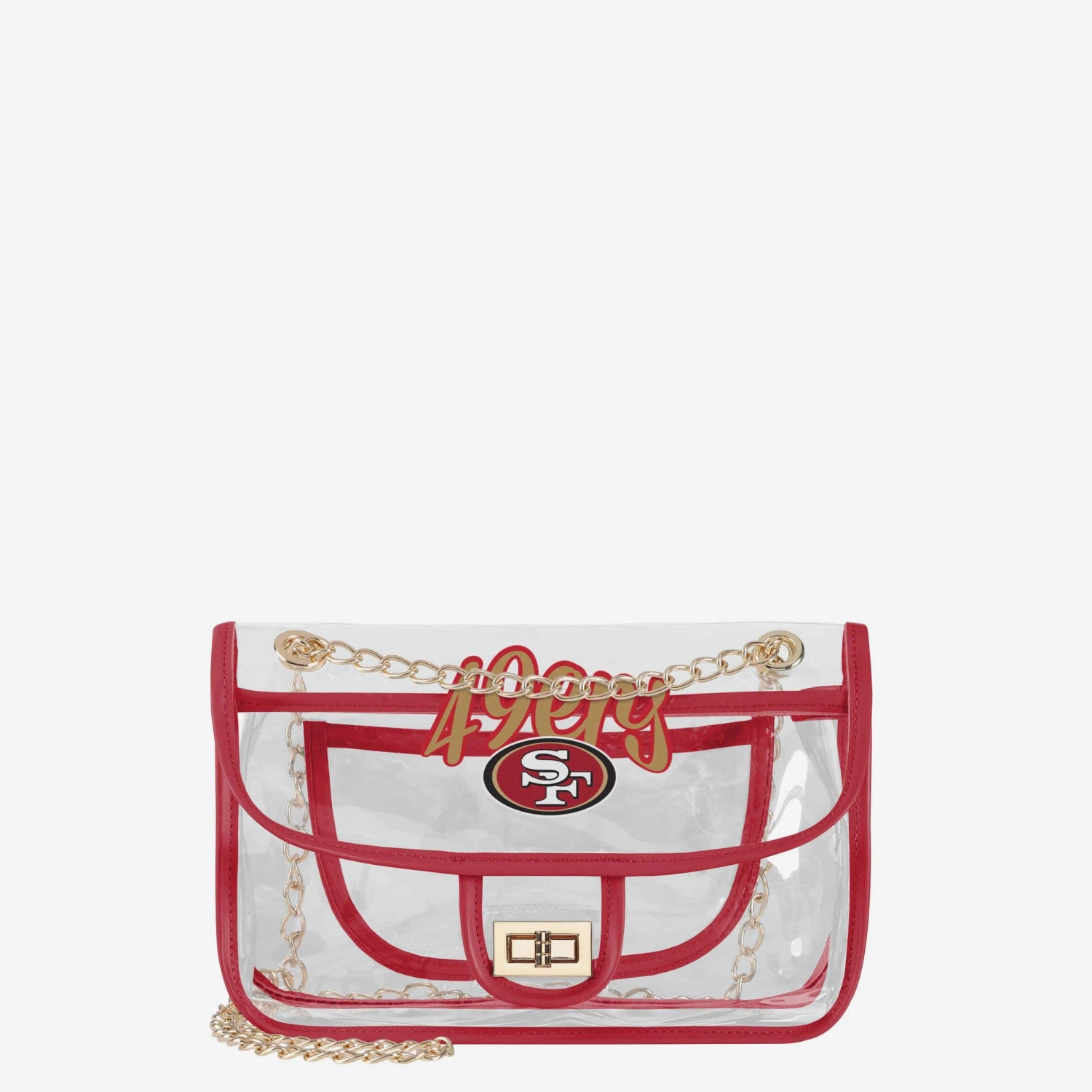 FOCO San Francisco 49ers Clear Crossbody Chain Bag 3 FOCO San Francisco 49ers Clear Crossbody Chain Bag