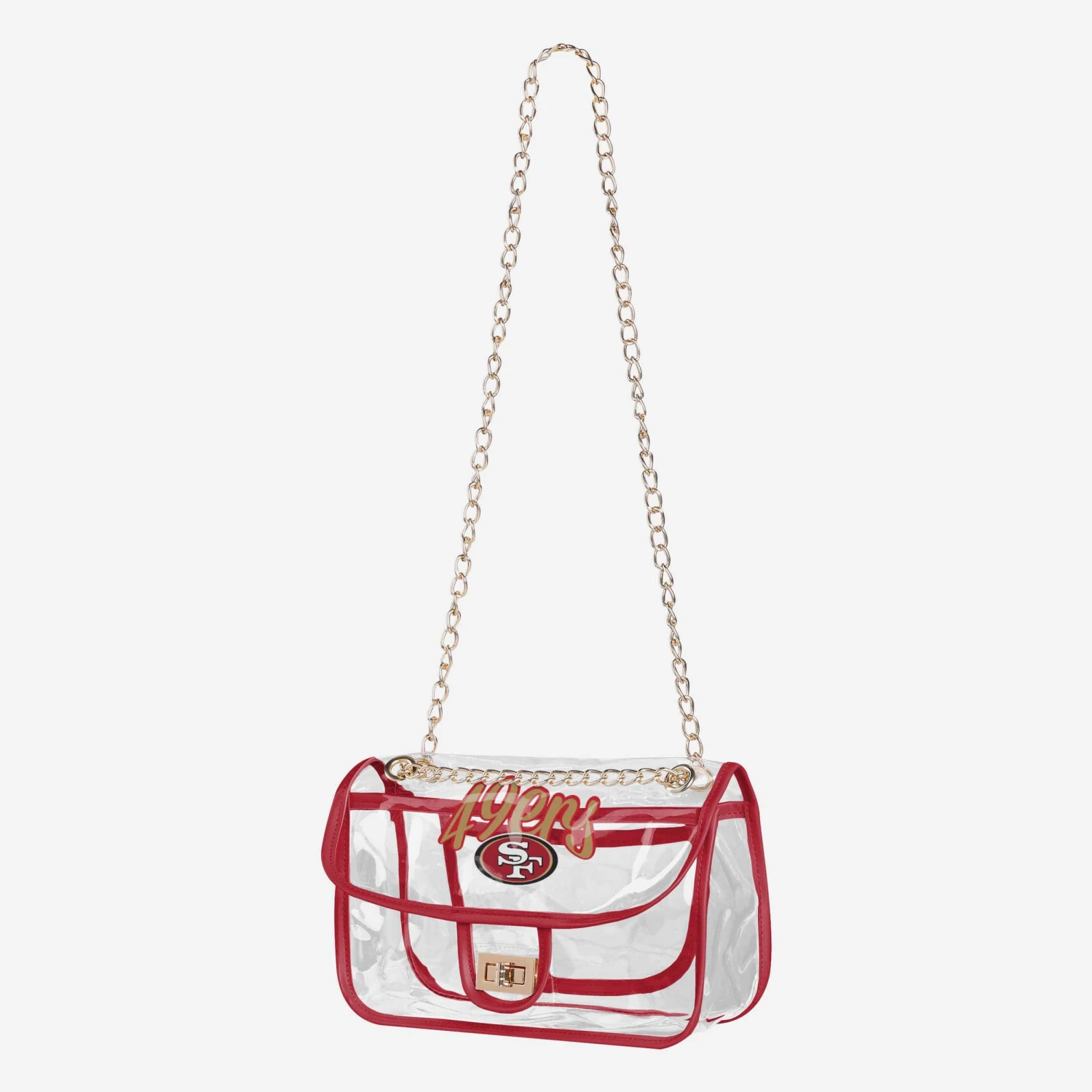 FOCO San Francisco 49ers Clear Crossbody Chain Bag 4 FOCO San Francisco 49ers Clear Crossbody Chain Bag - Image 2