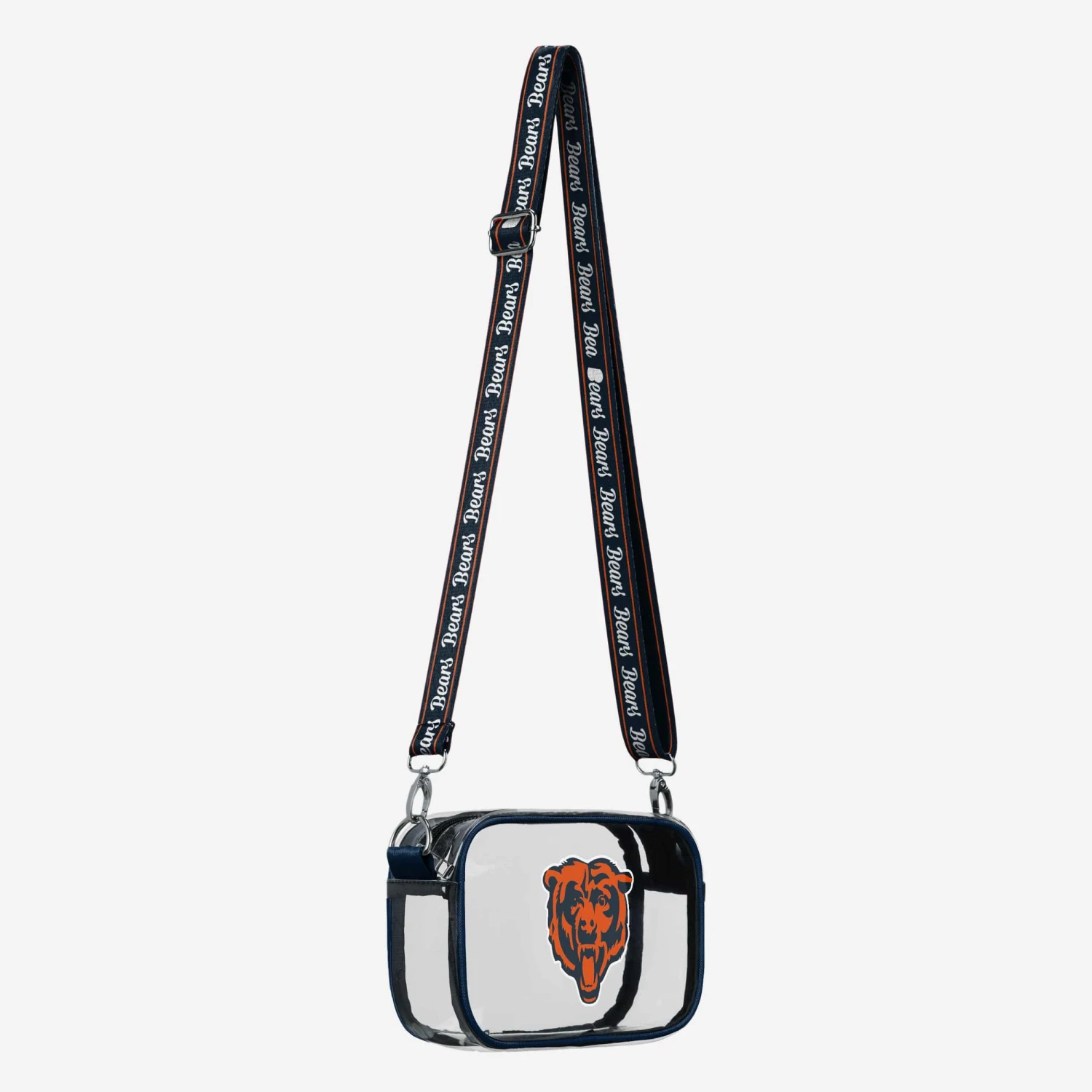 FOCO Chicago Bears Team Stripe Clear Crossbody Bag 4 FOCO Chicago Bears Team Stripe Clear Crossbody Bag - Image 2