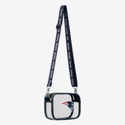 FOCO New England Patriots Team Stripe Clear Crossbody Bag -FOCO Shop BGCLRNFTMSTPCAMNP s