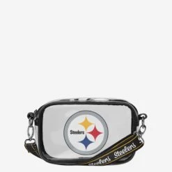 FOCO Pittsburgh Steelers Team Stripe Clear Crossbody Bag