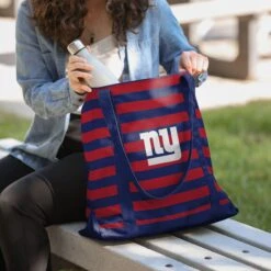 FOCO New York Giants Team Stripe Canvas Tote Bag -FOCO Shop BGCNVNFTMSTPNG g3