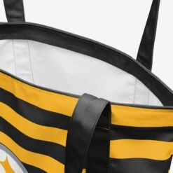 FOCO Pittsburgh Steelers Team Stripe Canvas Tote Bag -FOCO Shop BGCNVNFTMSTPPS g4