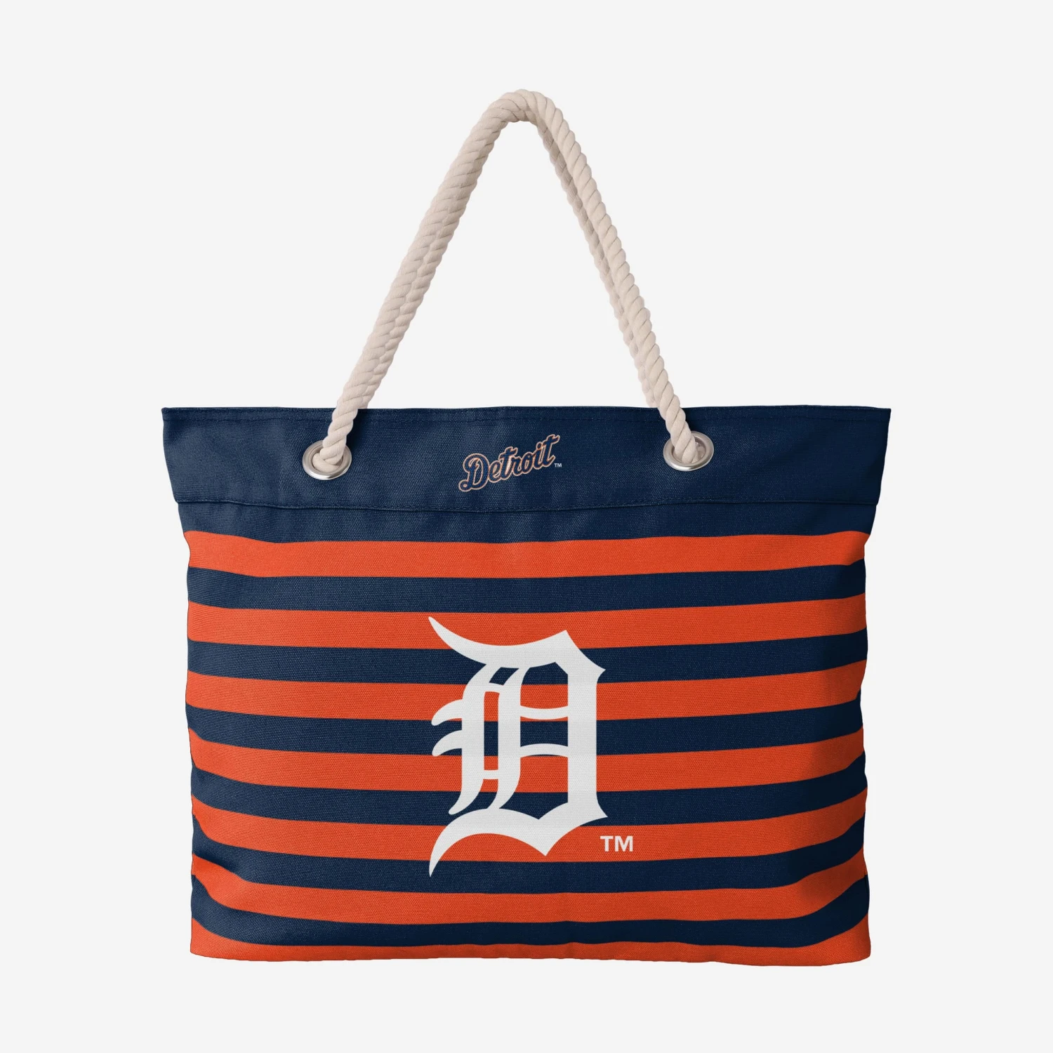 FOCO Detroit Tigers Nautical Stripe Tote Bag 3 FOCO Detroit Tigers Nautical Stripe Tote Bag