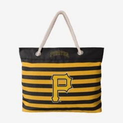 FOCO Pittsburgh Pirates Nautical Stripe Tote Bag