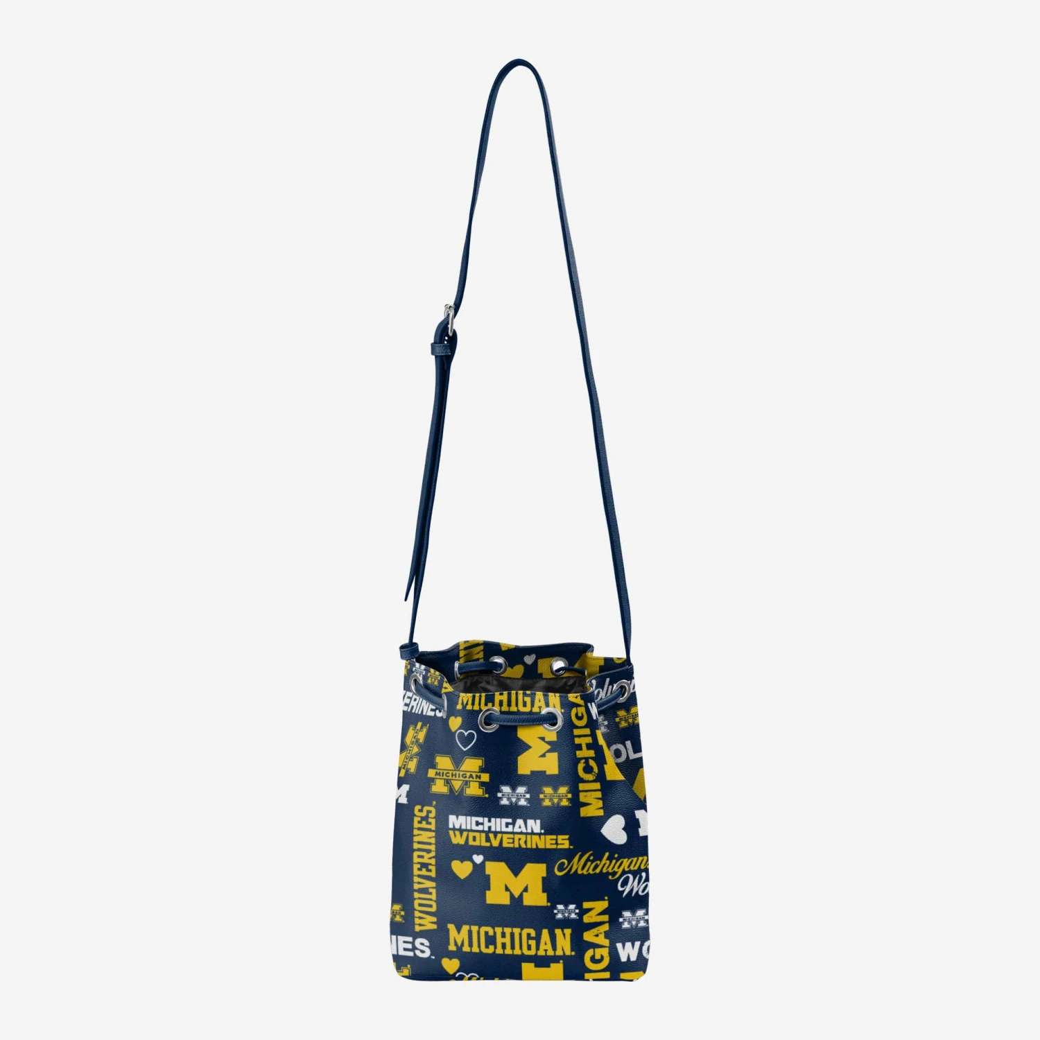 FOCO Michigan Wolverines Logo Love Cinch Purse 7 FOCO Michigan Wolverines Logo Love Cinch Purse - Image 5