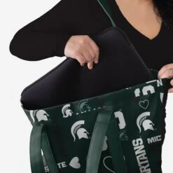 FOCO Michigan State Spartans Logo Love Tote Bag -FOCO Shop BGNCLTLETOTEMIS g3