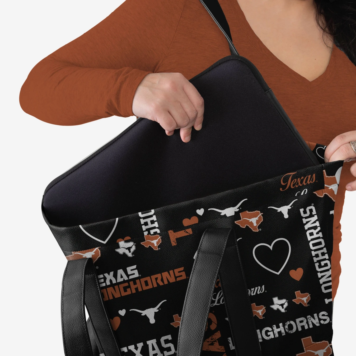 FOCO Texas Longhorns Logo Love Tote Bag 5 FOCO Texas Longhorns Logo Love Tote Bag - Image 3