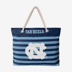 FOCO North Carolina Tar Heels Nautical Stripe Tote Bag