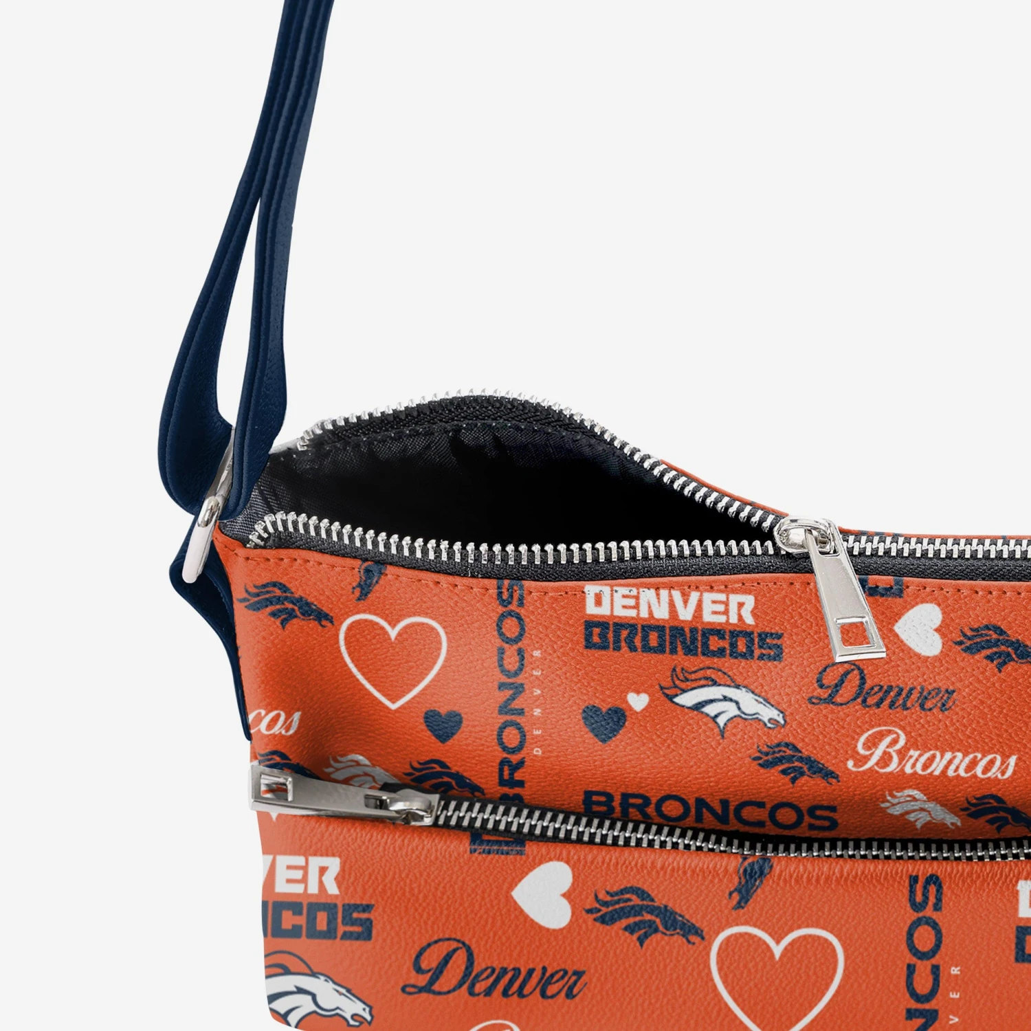 FOCO Denver Broncos Logo Love Crossbody Purse 6 FOCO Denver Broncos Logo Love Crossbody Purse - Image 4