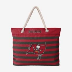 FOCO Tampa Bay Buccaneers Nautical Stripe Tote Bag