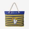 FOCO Los Angeles Rams Nautical Stripe Tote Bag -FOCO Shop BGNFNAUSTPTOTEV2SR p