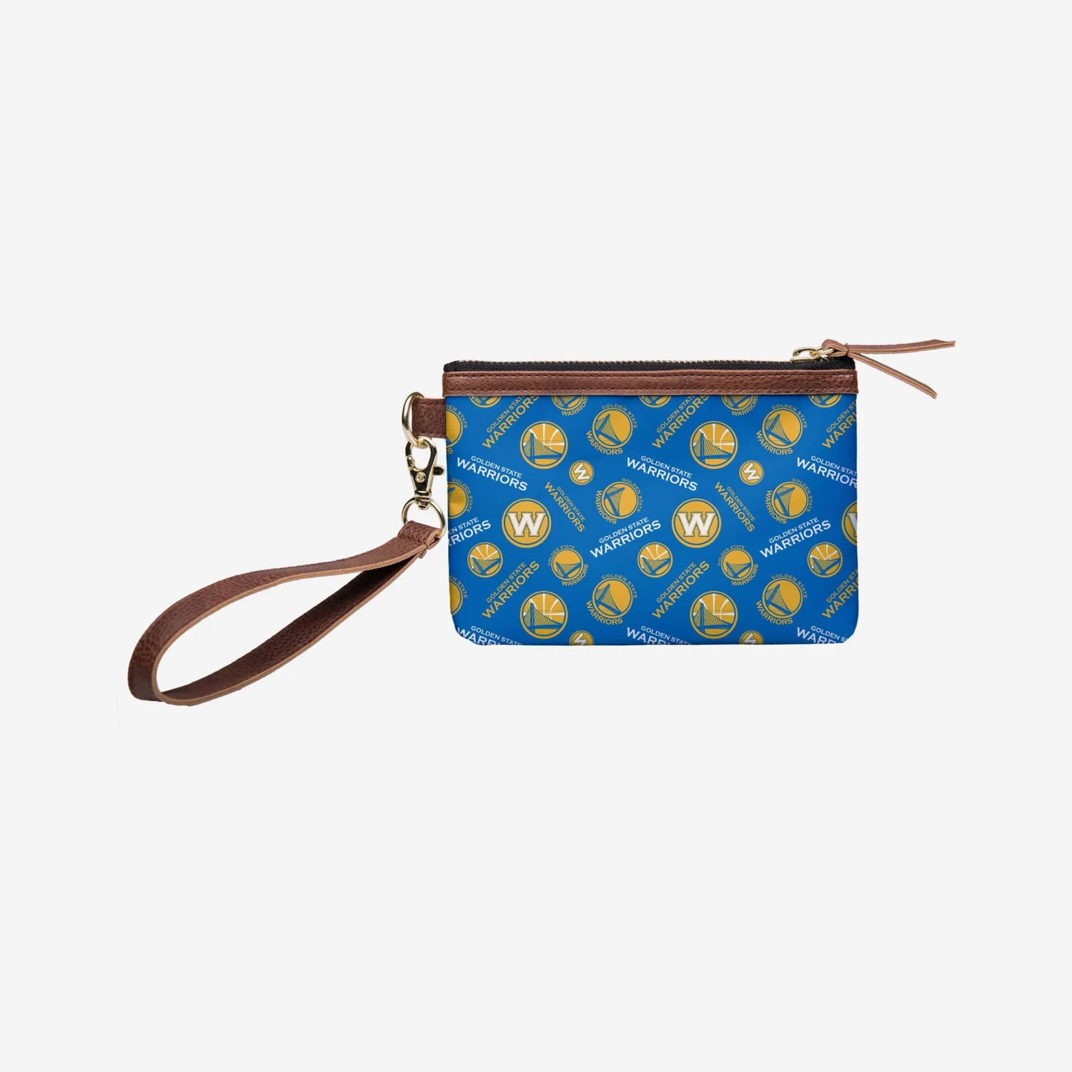 FOCO Golden State Warriors Printed Collection Repeat Logo Wristlet 3 FOCO Golden State Warriors Printed Collection Repeat Logo Wristlet