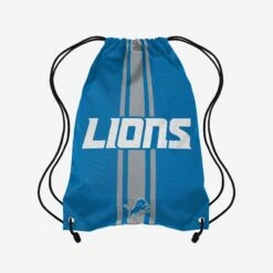 FOCO Detroit Lions Team Stripe Wordmark Drawstring Backpack