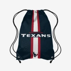FOCO Houston Texans Team Stripe Wordmark Drawstring Backpack