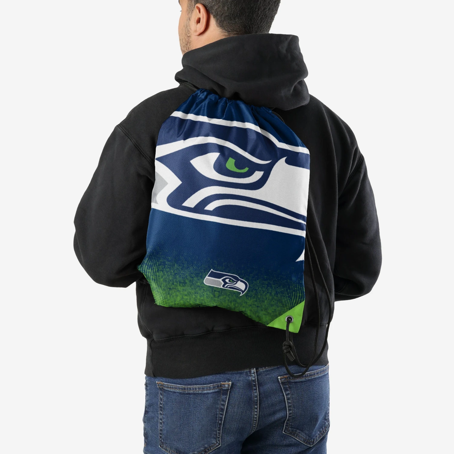 FOCO Seattle Seahawks Gradient Drawstring Backpack 4 FOCO Seattle Seahawks Gradient Drawstring Backpack - Image 2
