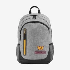 FOCO Washington Commanders Heather Grey Bold Color Backpack
