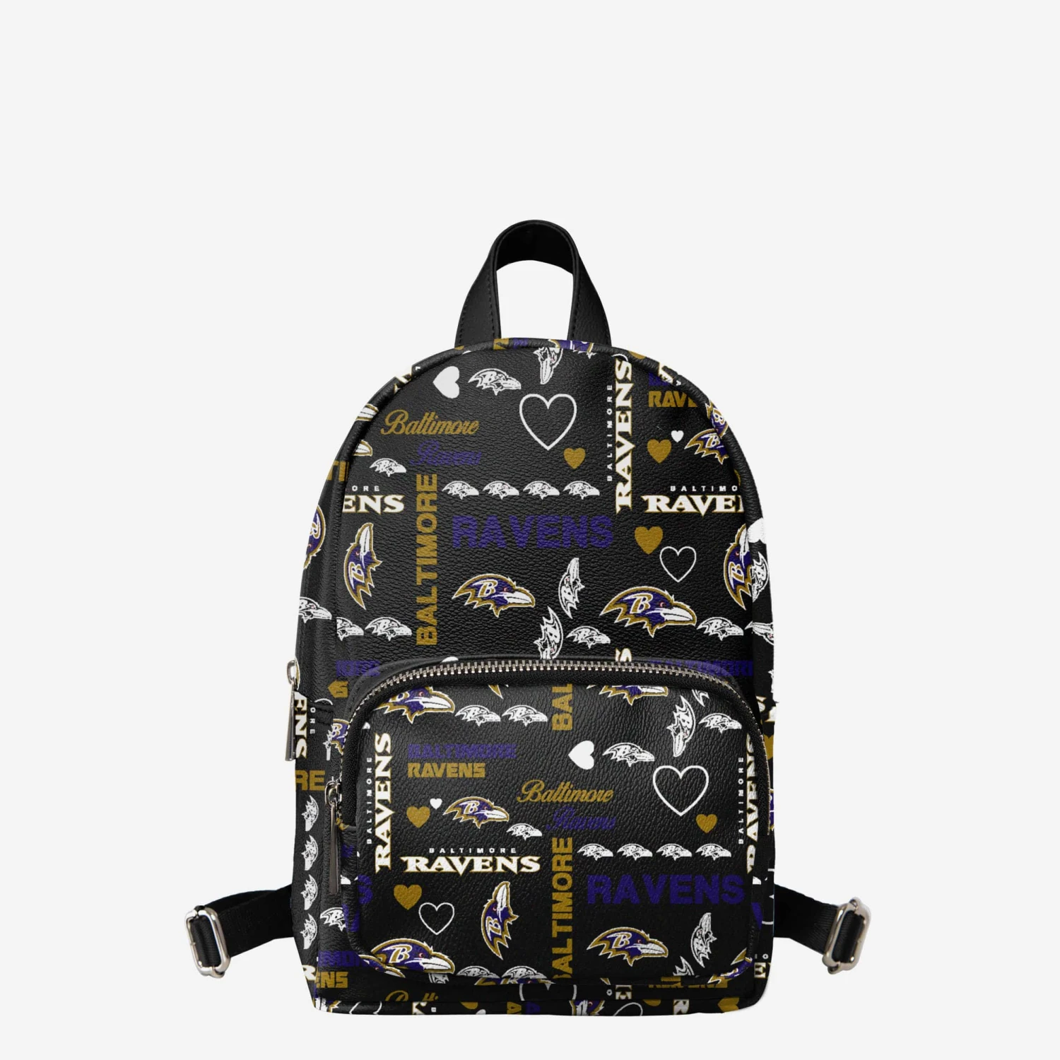 FOCO Baltimore Ravens Logo Love Mini Backpack 3 FOCO Baltimore Ravens Logo Love Mini Backpack