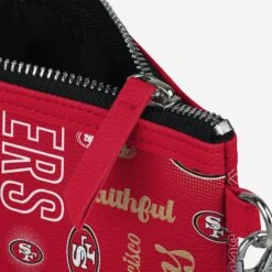 FOCO San Francisco 49ers Spirited Style Printed Collection Repeat Logo Wristlet -FOCO Shop BPNFPRAPWRISTSF g4