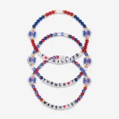 FOCO Trea Turner & Brandon Marsh Philadelphia Phillies 3 Pack Player Friendship Bracelet