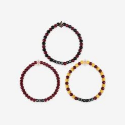 FOCO Arizona State Sun Devils 3 Pack Beaded Friendship Bracelet -FOCO Shop BRMNNC3PKFRAST g3