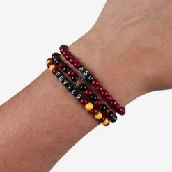 FOCO Arizona State Sun Devils 3 Pack Beaded Friendship Bracelet -FOCO Shop BRMNNC3PKFRAST g4