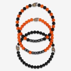FOCO Anaheim Ducks 3 Pack Beaded Friendship Bracelet