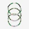 FOCO Jason Kelce & D'Andre Swift Philadelphia Eagles Retro Kelly Green 3 Pack Player Friendship Bracelet -FOCO Shop BRNF3PKFRPEJKDS p