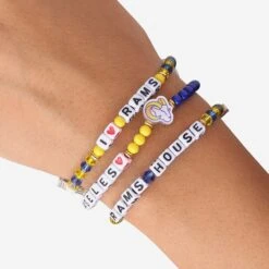 FOCO Los Angeles Rams 3 Pack Friendship Bracelet -FOCO Shop BRNF3PKFRSR g4