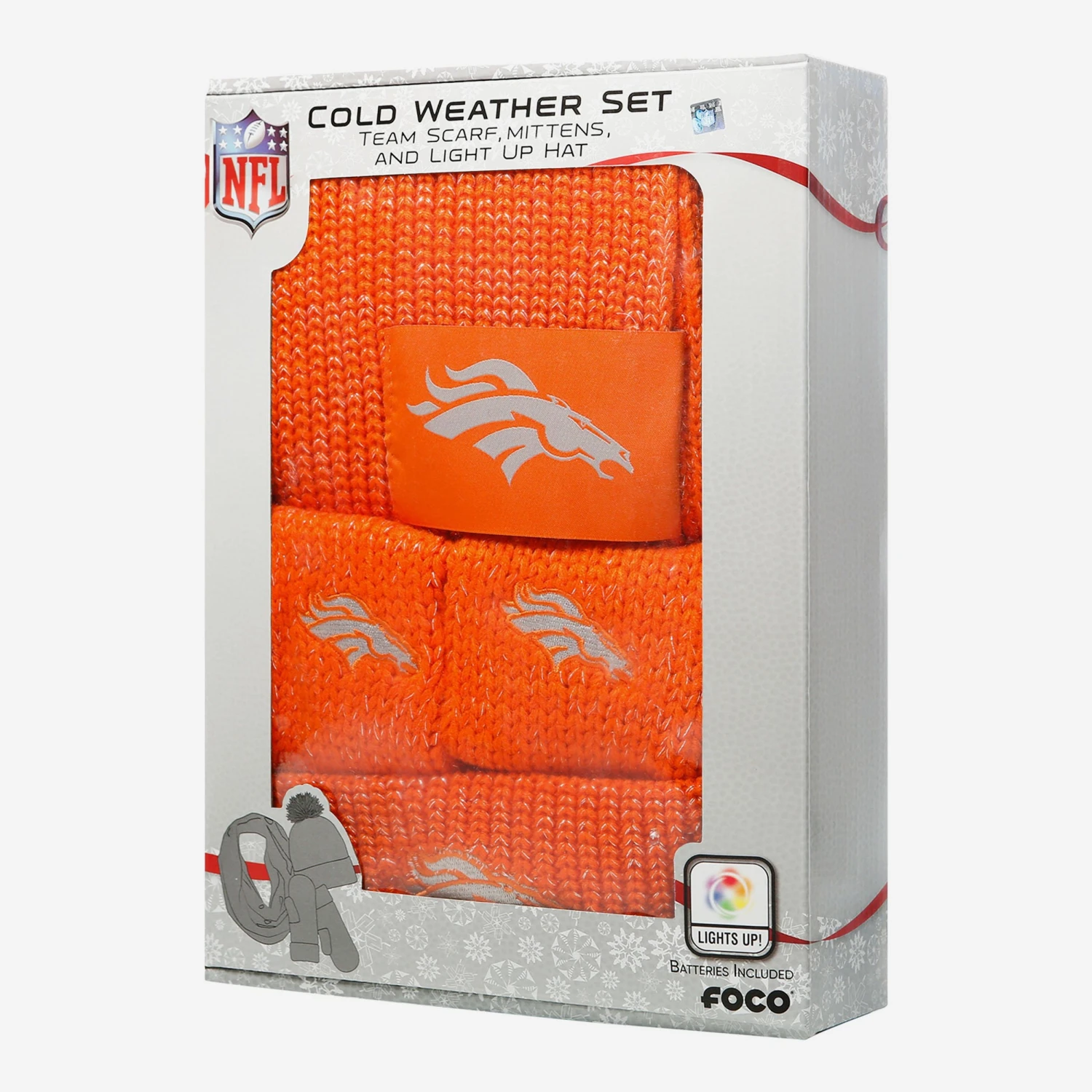 FOCO Denver Broncos Womens Glitter Knit Cold Weather Set 7 FOCO Denver Broncos Womens Glitter Knit Cold Weather Set - Image 5