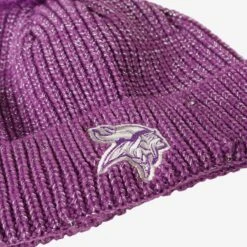 FOCO Minnesota Vikings Womens Glitter Knit Cold Weather Set -FOCO Shop CWSETNFGLKNMV g3