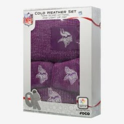 FOCO Minnesota Vikings Womens Glitter Knit Cold Weather Set -FOCO Shop CWSETNFGLKNMV g5