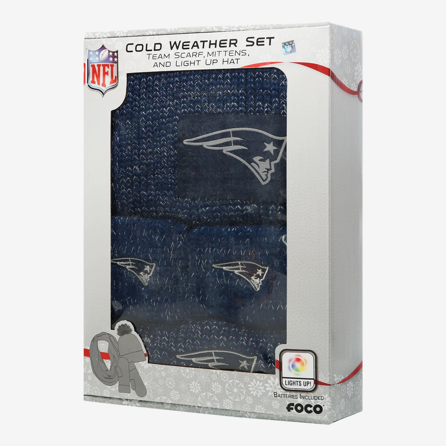 FOCO New England Patriots Womens Glitter Knit Cold Weather Set 7 FOCO New England Patriots Womens Glitter Knit Cold Weather Set - Image 5