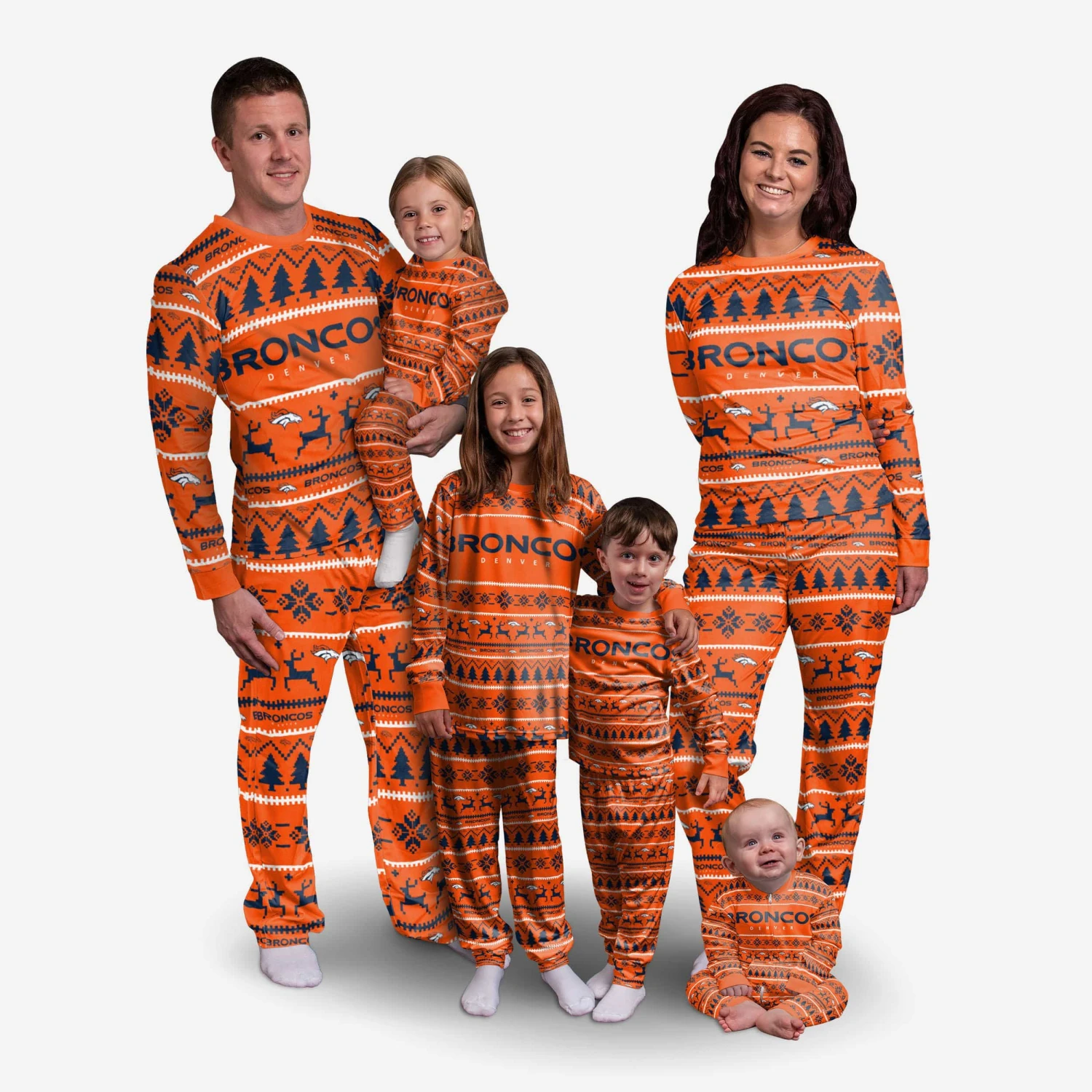 FOCO Denver Broncos Infant Family Holiday Pajamas 4 FOCO Denver Broncos Infant Family Holiday Pajamas - Image 2